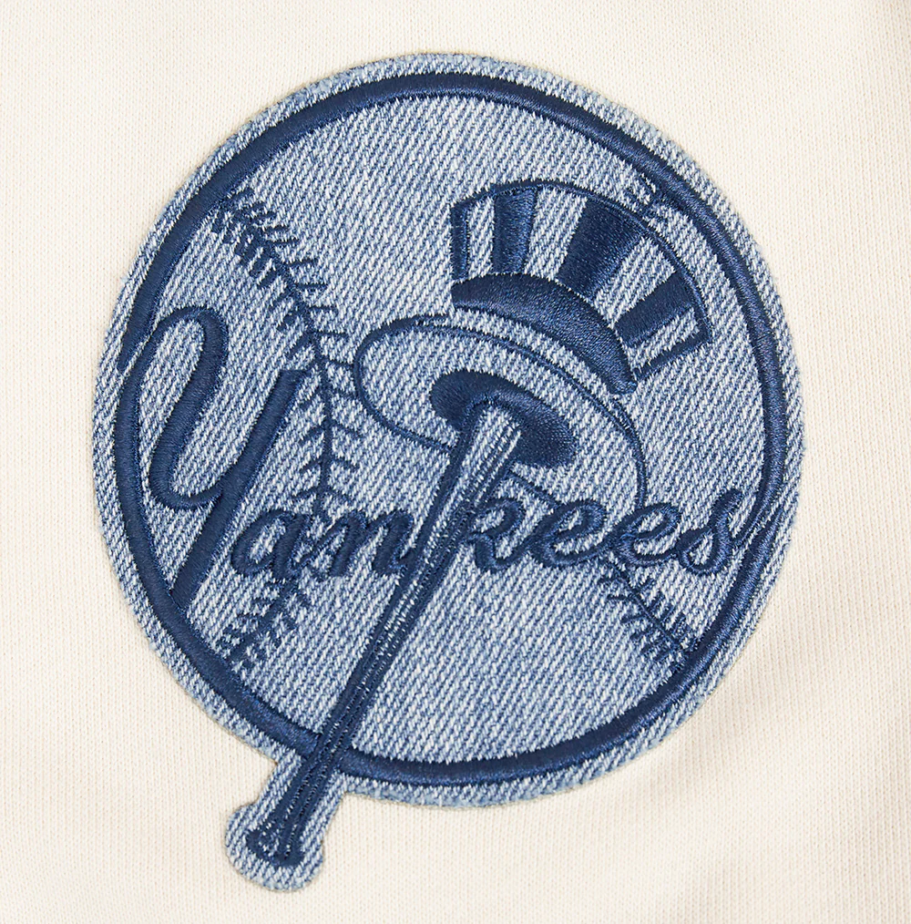 MLB NEW YORK YANKEES VARSITY BLUES MEN'S PULLOVER HOODIE (LINEN) - Image 6