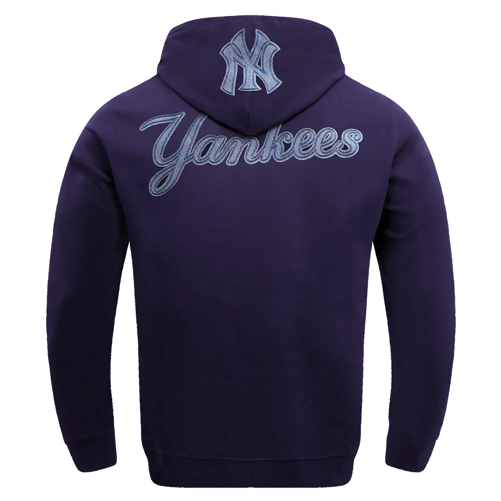 MLB NEW YORK YANKEES VARSITY BLUES MEN'S PULLOVER HOODIE (MIDNIGHT NAVY) - Image 3