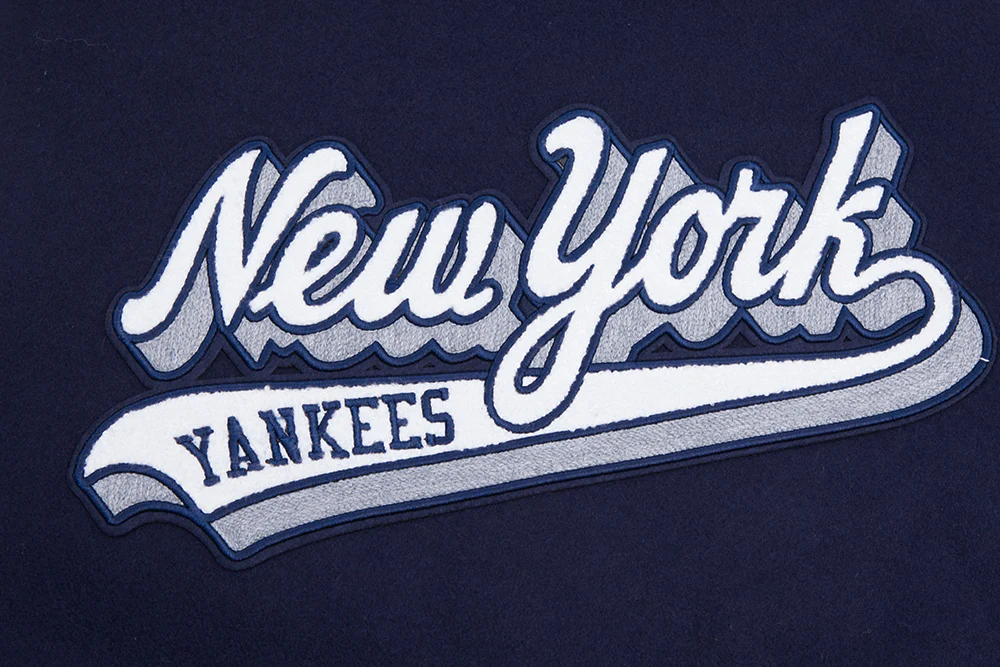 MLB NEW YORK YANKEES SCRIPT TAIL MEN'S RIB WOOL VARSITY JACKET (MIDNIGHT NAVY/WHITE) - Image 15