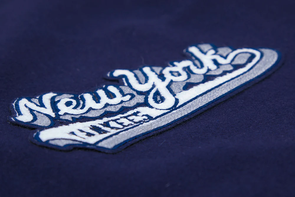 MLB NEW YORK YANKEES SCRIPT TAIL MEN'S RIB WOOL VARSITY JACKET (MIDNIGHT NAVY/WHITE) - Image 6