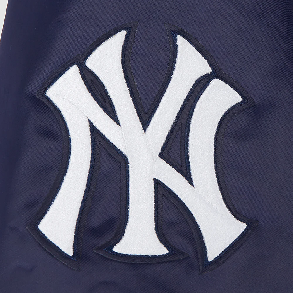 MLB NEW YORK YANKEES CITY RANSOM MEN'S RIB SATIN JACKET (MIDNIGHT NAVY) - Image 9