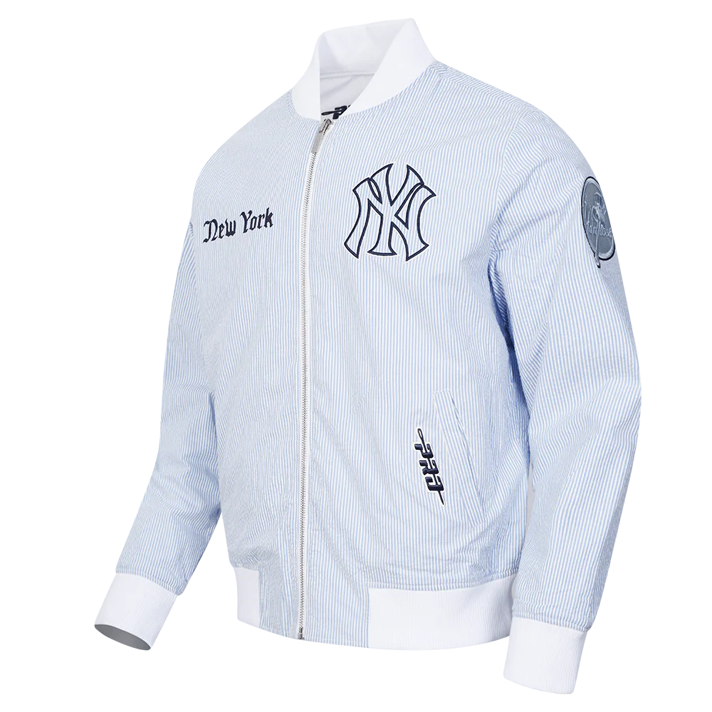 MLB NEW YORK YANKEES COUNTRY CLUB MEN'S SEERSUCKER JACKET (SEERSUCKER BLUE) - Image 3