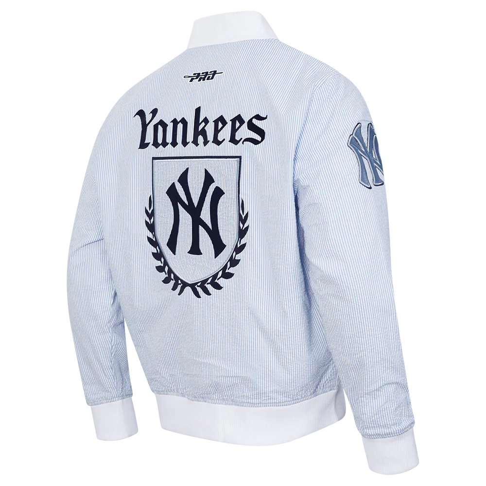 MLB NEW YORK YANKEES COUNTRY CLUB MEN'S SEERSUCKER JACKET (SEERSUCKER BLUE) - Image 7