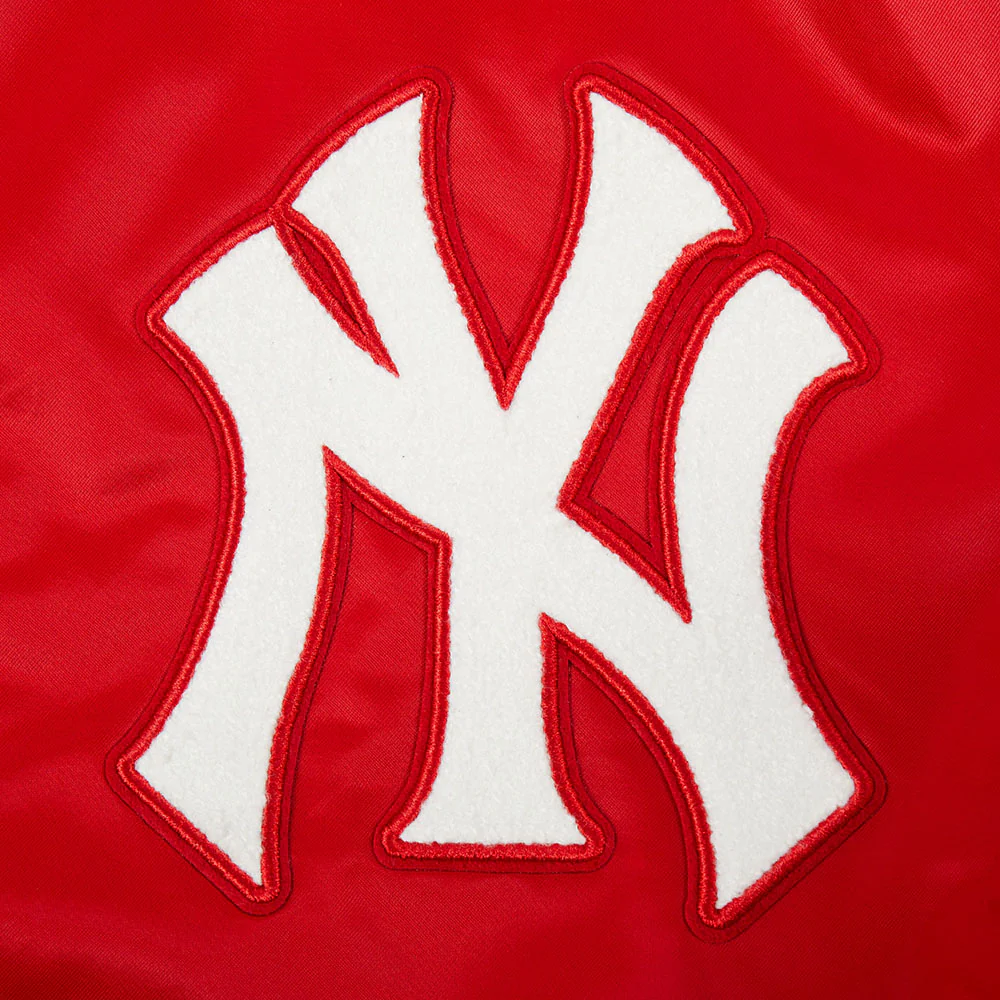 MLB NEW YORK YANKEES SOUVENIR MEN'S SATIN JACKET (RED) - Image 7