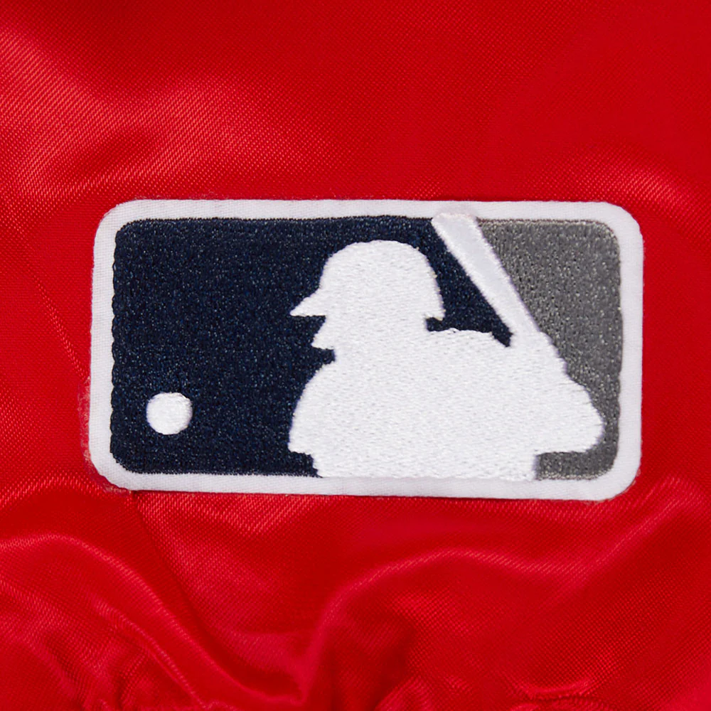 MLB NEW YORK YANKEES SOUVENIR MEN'S SATIN JACKET (RED) - Image 9