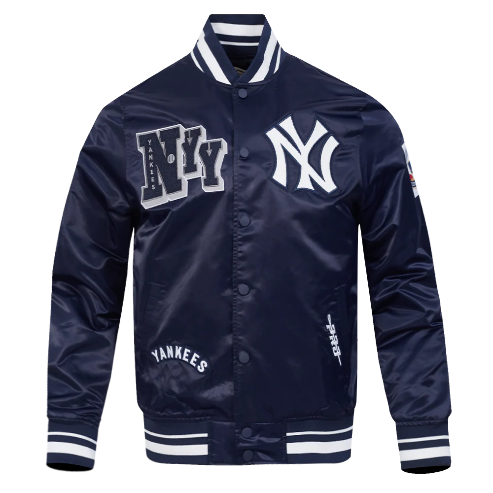 MLB NEW YORK YANKEES BEST OF MEN'S RIB SATIN JACKET (MIDNIGHT NAVY) - Image 3