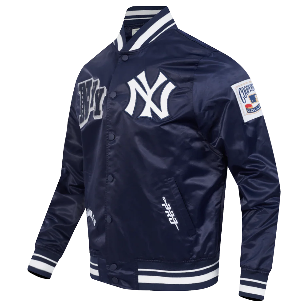 MLB NEW YORK YANKEES BEST OF MEN'S RIB SATIN JACKET (MIDNIGHT NAVY) - Image 4