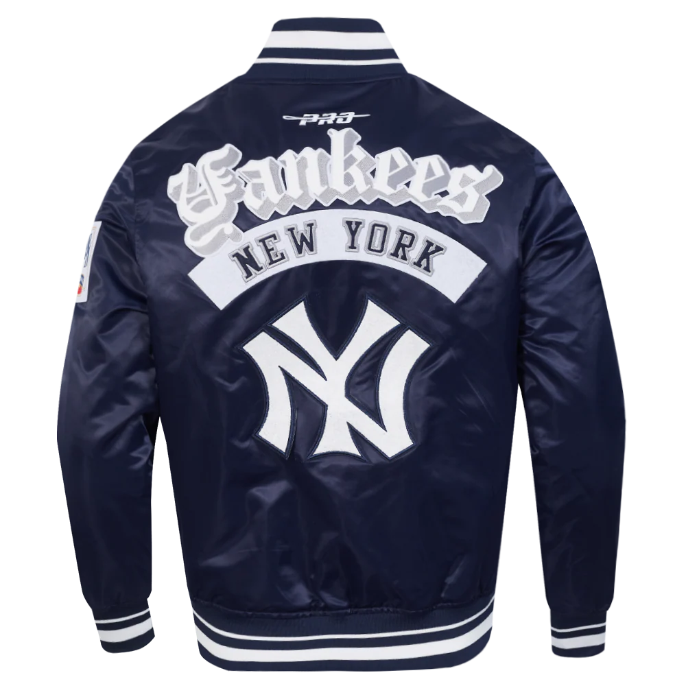 MLB NEW YORK YANKEES BEST OF MEN'S RIB SATIN JACKET (MIDNIGHT NAVY) - Image 5