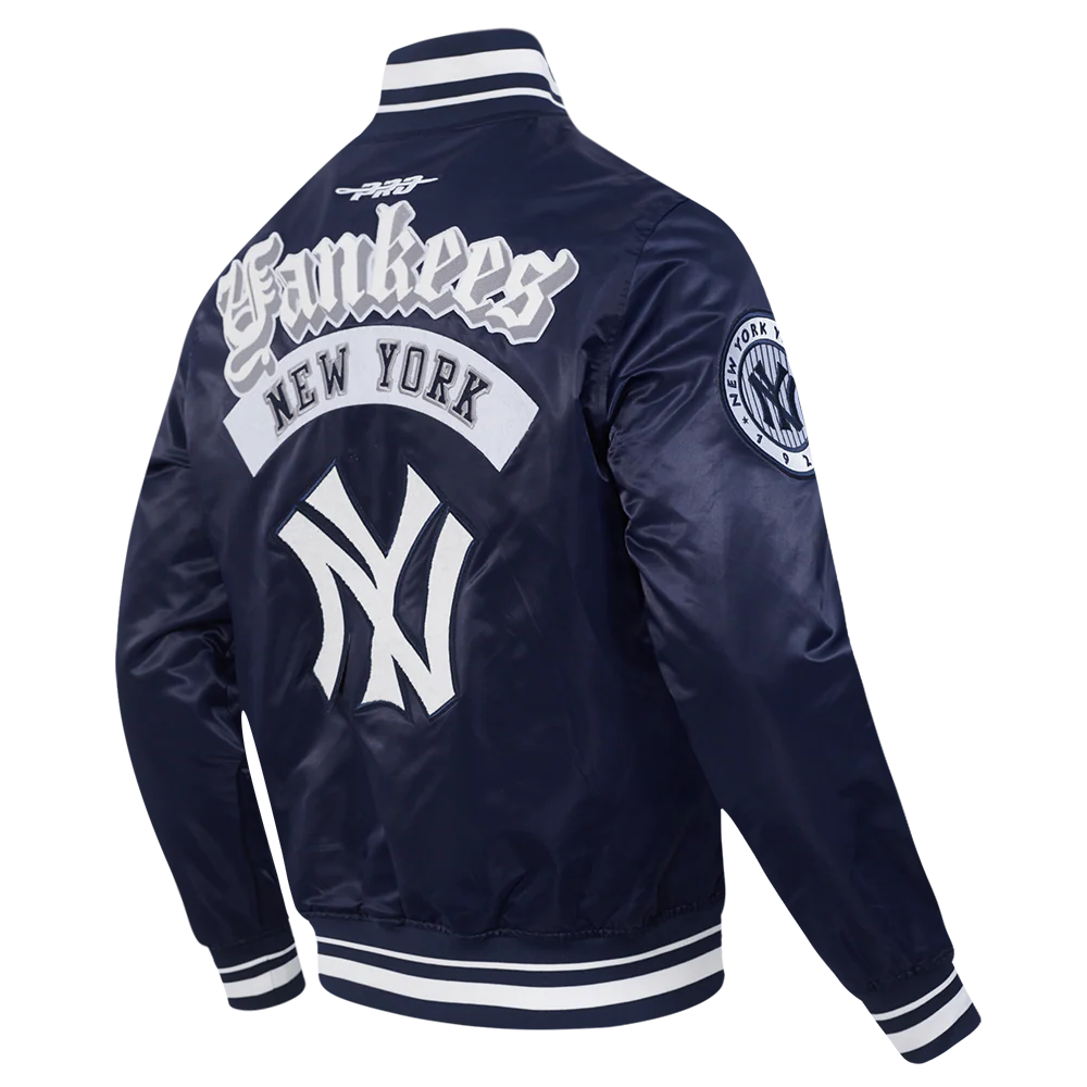 MLB NEW YORK YANKEES BEST OF MEN'S RIB SATIN JACKET (MIDNIGHT NAVY) - Image 6