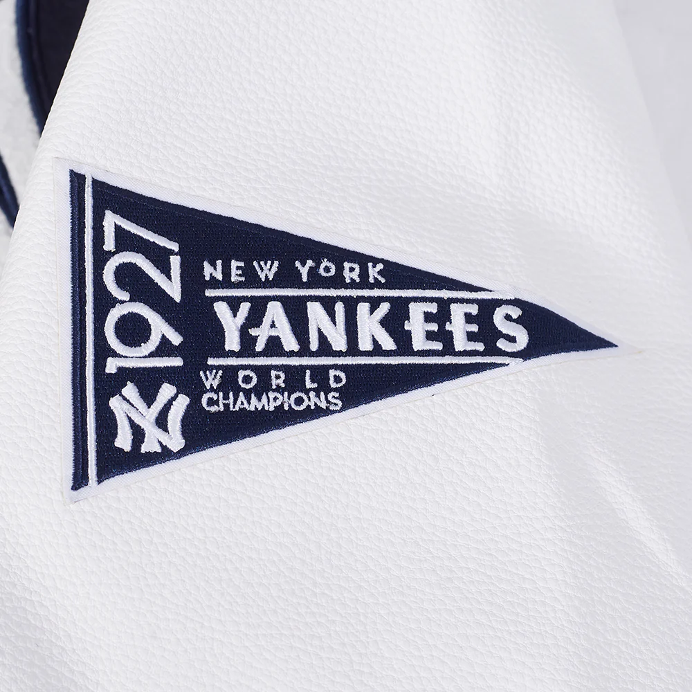 MLB NEW YORK YANKEES BEST OF MEN'S RIB WOOL VARSITY JACKET (MIDNIGHT NAVY/WHITE) - Image 10