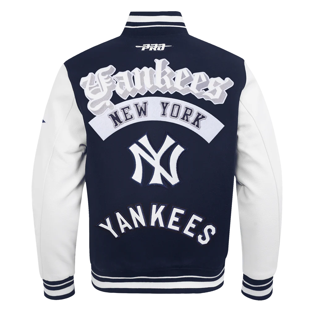 MLB NEW YORK YANKEES BEST OF MEN'S RIB WOOL VARSITY JACKET (MIDNIGHT NAVY/WHITE) - Image 5