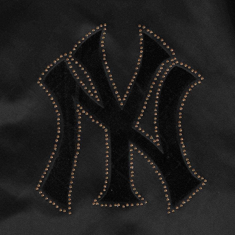 MLB NEW YORK YANKEES BLACKOUT MEN'S SATIN JACKET (BLACK) - Image 10