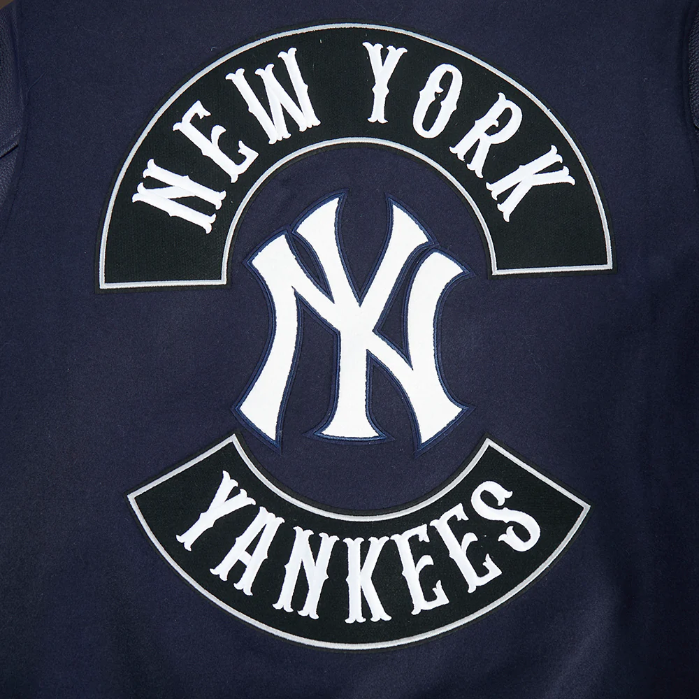MLB NEW YORK YANKEES BORN FOR SPORT MEN'S WOOL VARSITY JACKET (MIDNIGHT NAVY) - Image 5