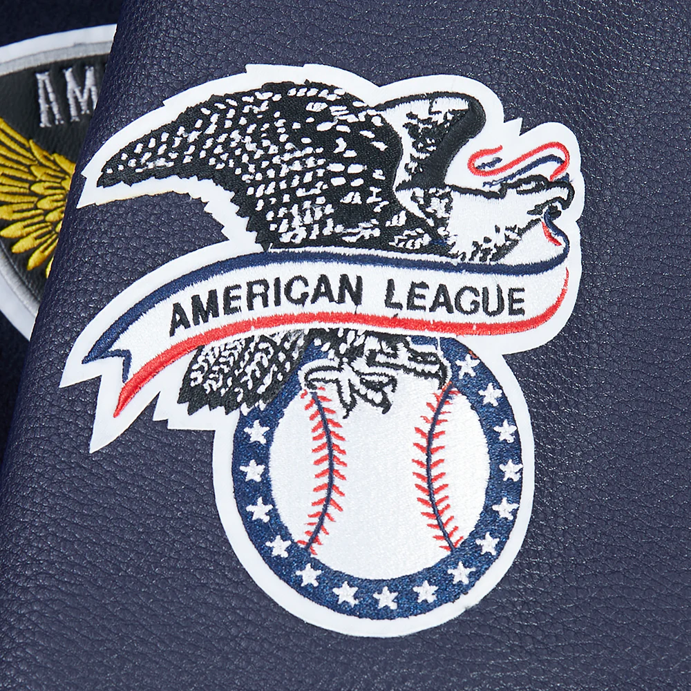 MLB NEW YORK YANKEES BORN FOR SPORT MEN'S WOOL VARSITY JACKET (MIDNIGHT NAVY) - Image 9