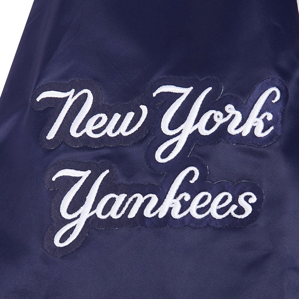 MLB NEW YORK YANKEES CITY ARCH MEN'S SATIN JACKET (NAVY) - Image 5