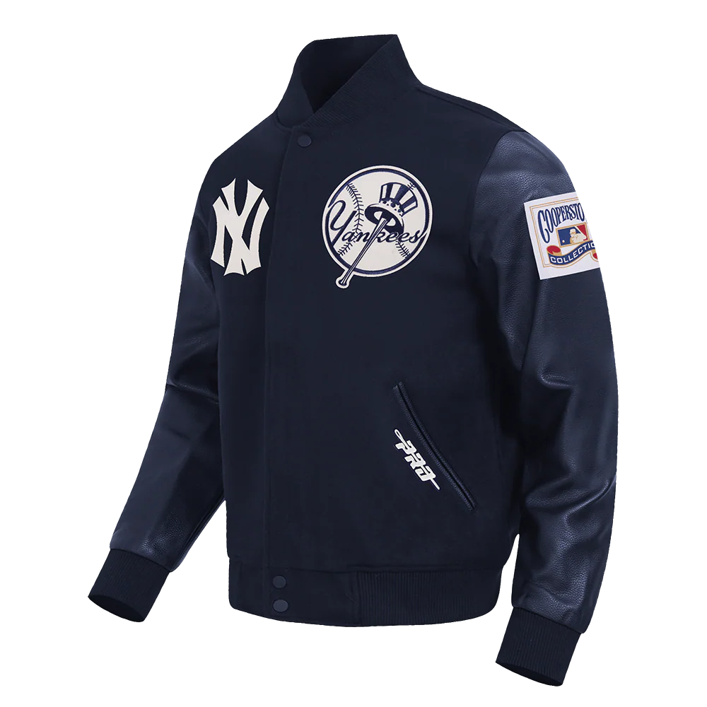 MLB NEW YORK YANKEES FIRST TEAM MEN'S VARSITY JACKET (MIDNIGHT NAVY) - Image 3