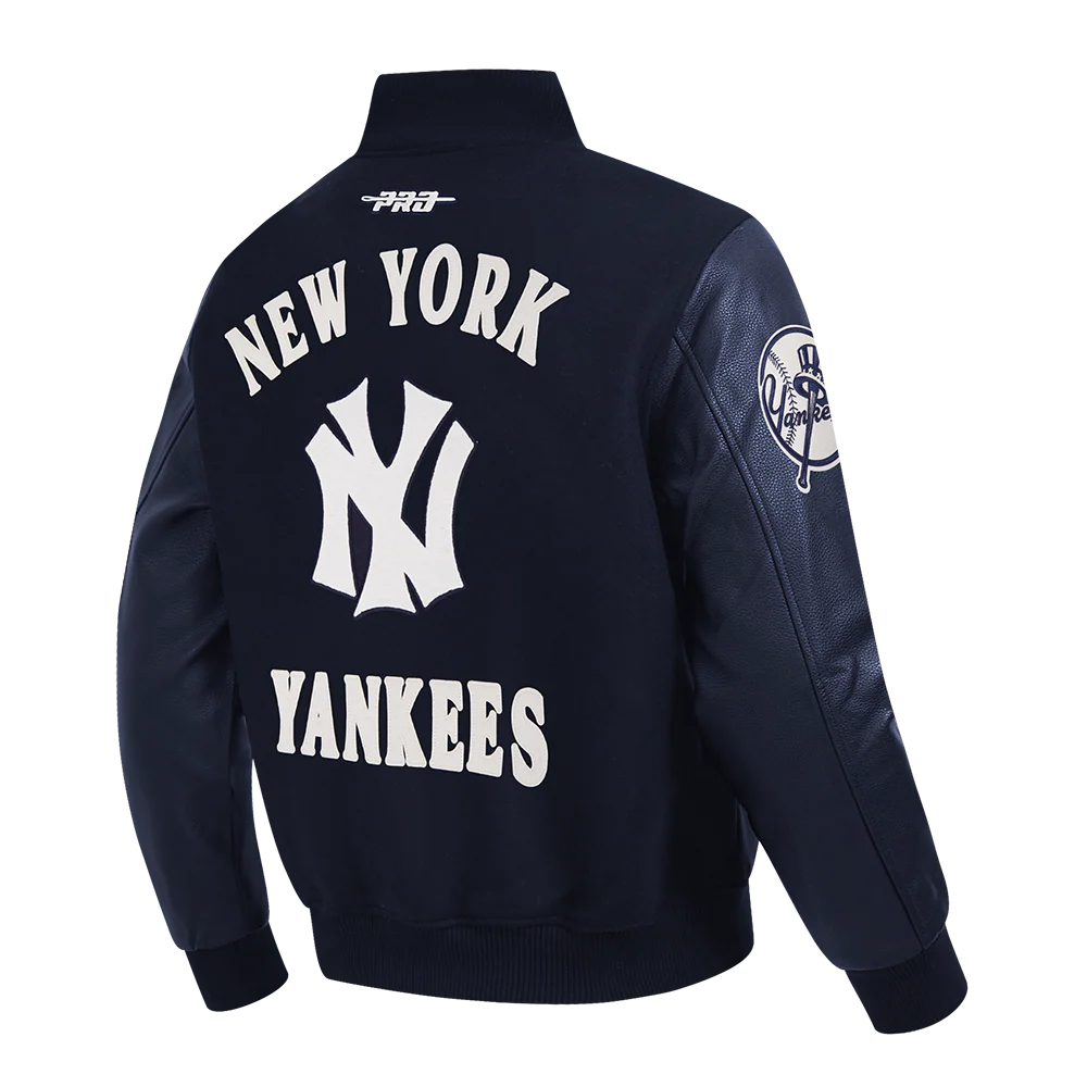 MLB NEW YORK YANKEES FIRST TEAM MEN'S VARSITY JACKET (MIDNIGHT NAVY) - Image 4