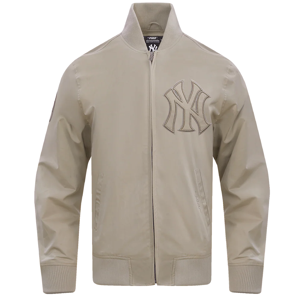 MLB NEW YORK YANKEES NEUTRAL TWILL JACKET (TAUPE)