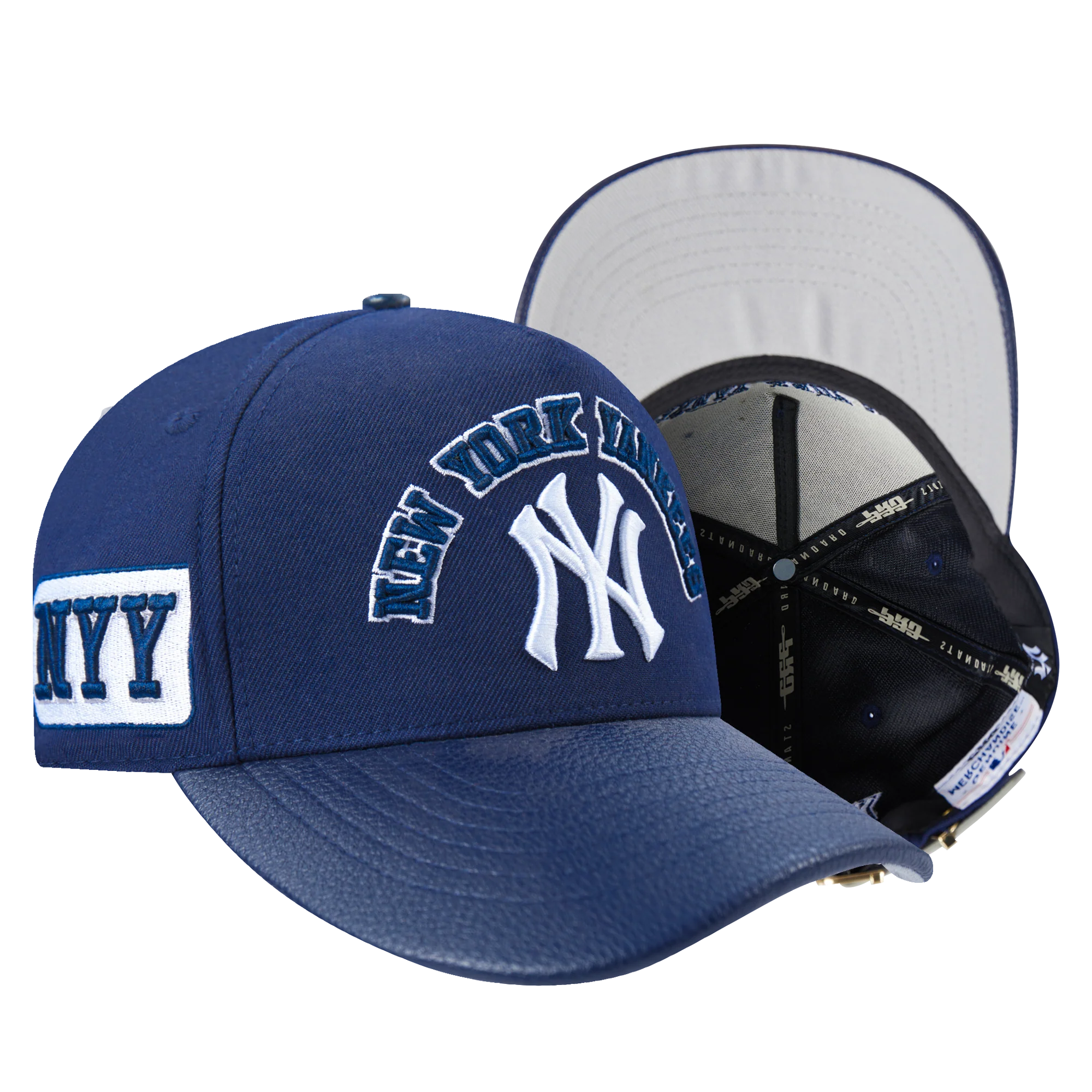 MLB NEW YORK YANKEES AREA CODE M PINCH FRONT STRAPBACK (MIDNIGHT NAVY) - Image 3