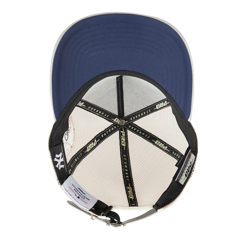MLB NEW YORK YANKEES STACKS 2 TONE WORDMARK PINCH FRONT STRAPBAC (MIDNIGHT NAVY/GRAY) - Image 8