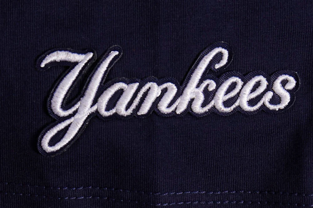 MLB NEW YORK YANKEES SCRIPT TAIL WOMEN'S SINGLE JERSEY BOXY TOP (MIDNIGHT NAVY) - Image 5