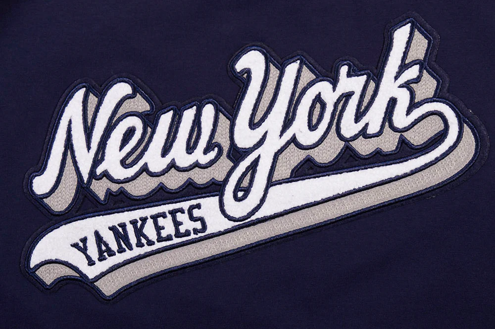 MLB NEW YORK YANKEES SCRIPT TAIL WOMEN'S SINGLE JERSEY BOXY TOP (MIDNIGHT NAVY) - Image 7