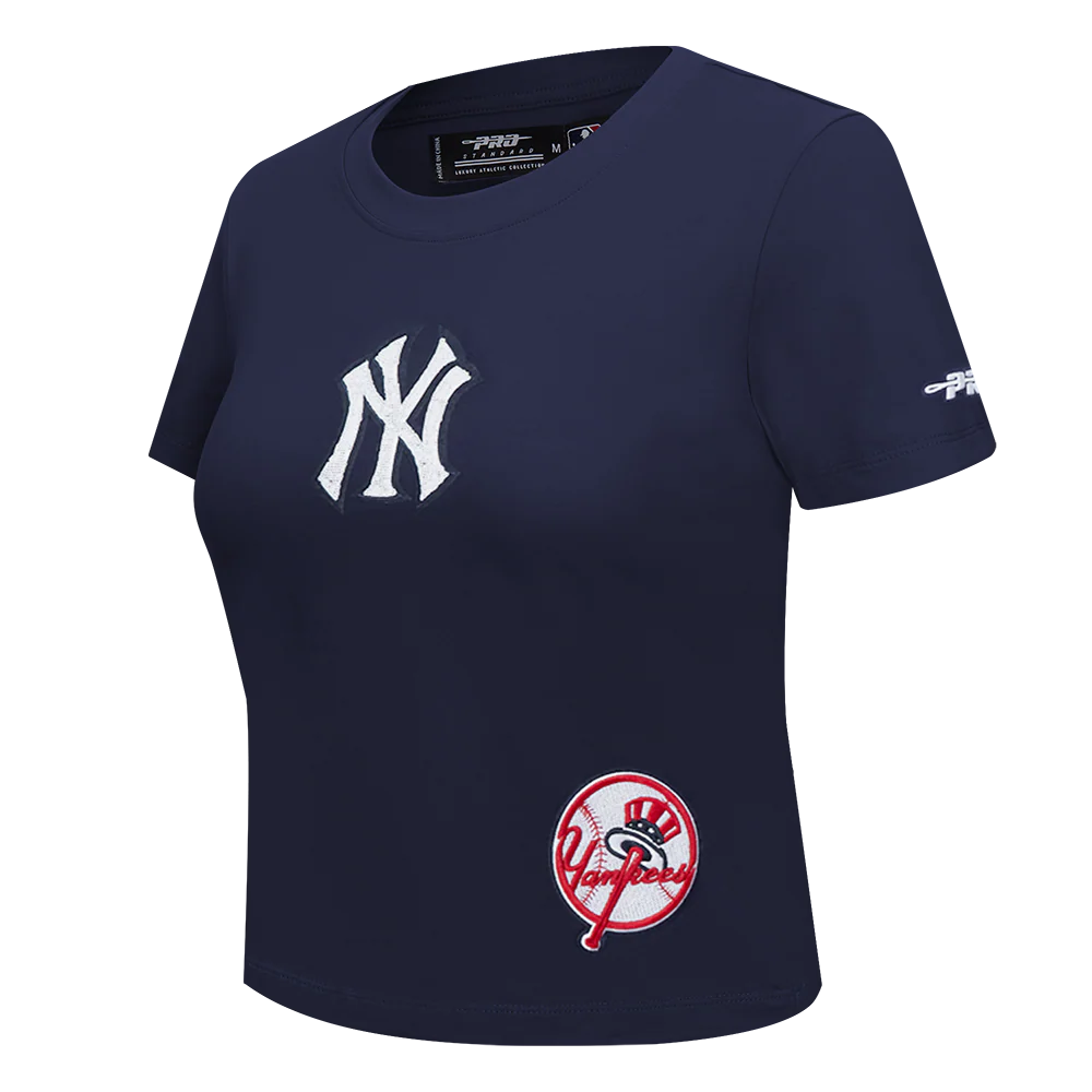 MLB NEW YORK YANKEES GAME DAY CLASSICS WOMEN'S SINGLE JERSEY BABY DOLL TOP (MIDNIGHT NAVY) - Image 4
