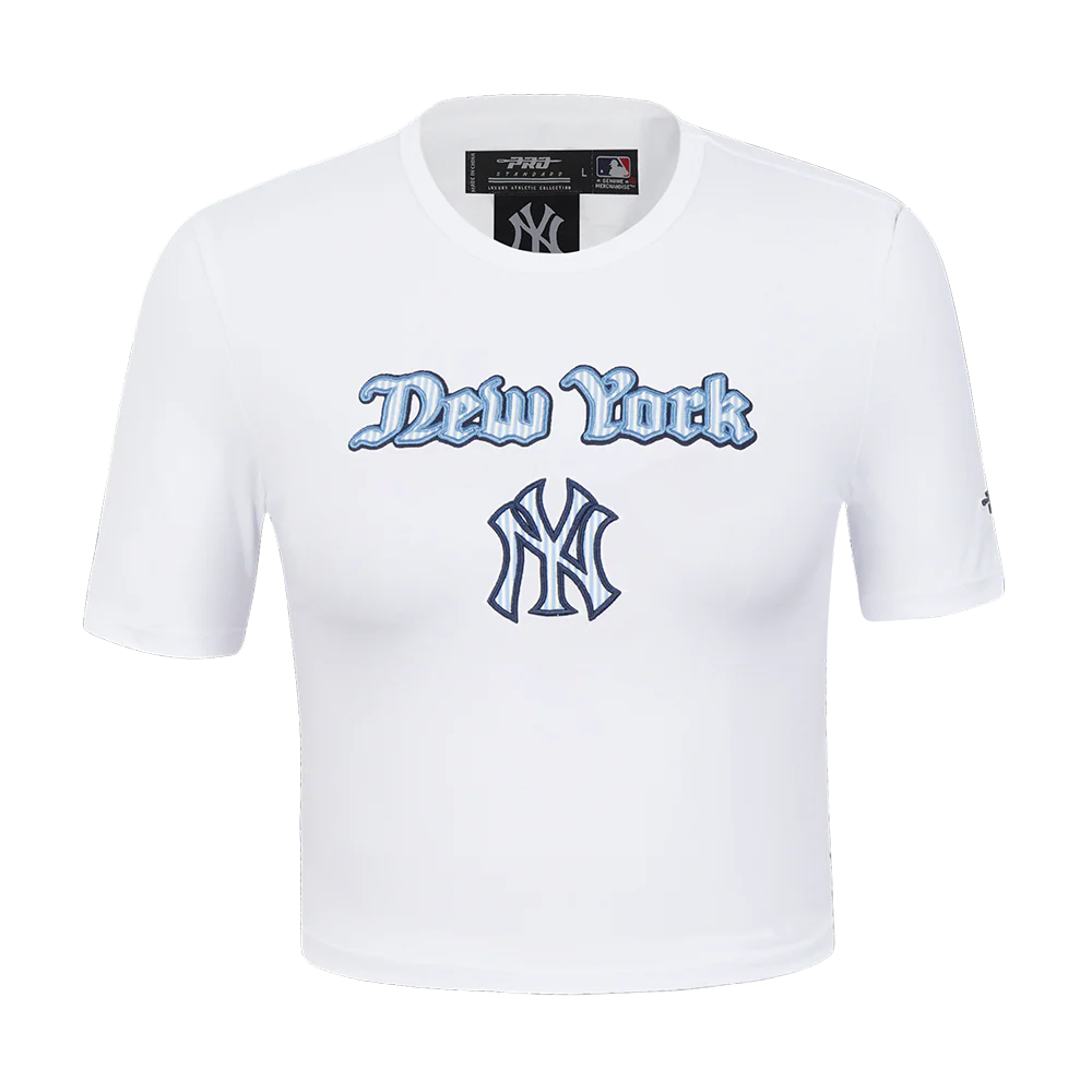 MLB NEW YORK YANKEES COUNTRY CLUB WOMEN'S MIDRIFF TOP (WHITE)