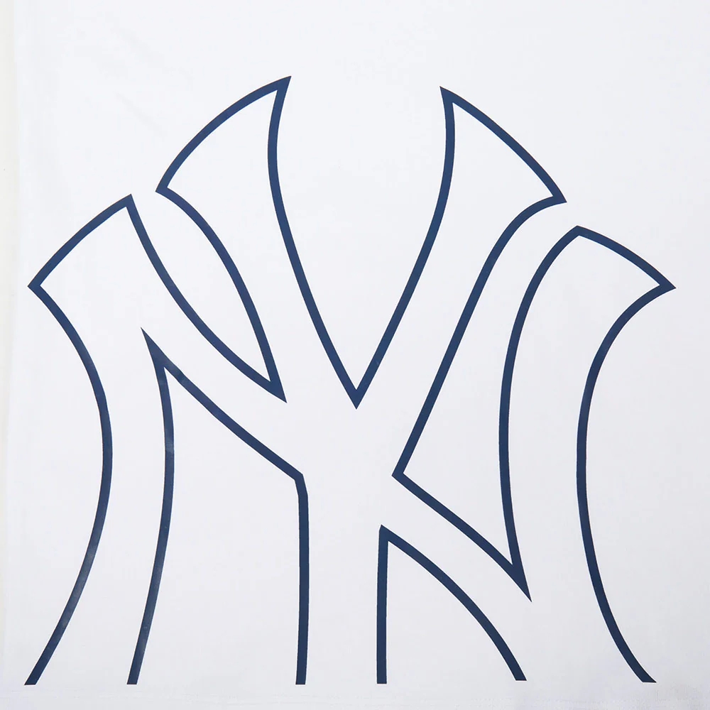 MLB NEW YORK YANKEES SHEER INFLUENCE WOMEN'S BOYFRIEND TOP (WHITE) - Image 6