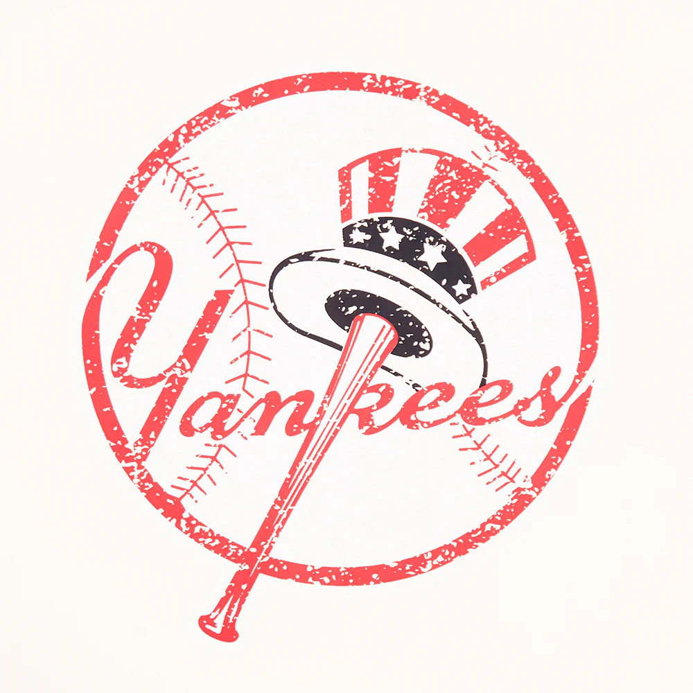 MLB NEW YORK YANKEES REBEL ATHLETICS WOMEN'S BABY DOLL TEE (EGGSHELL) - Image 7