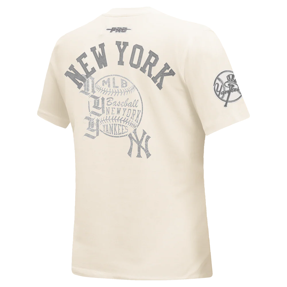 MLB NEW YORK YANKEES STREET TEAM WOMEN'S SJ SLIM FIT TEE (EGGSHELL) - Image 4