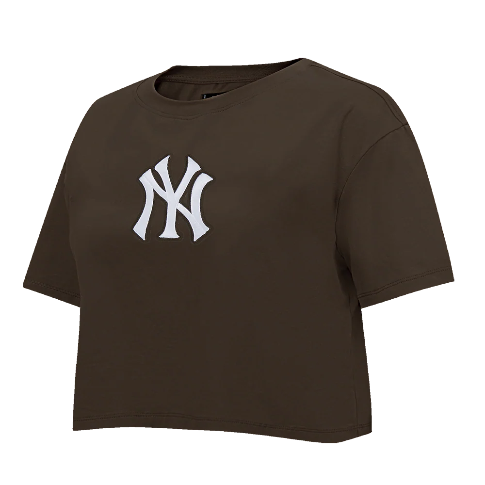 MLB NEW YORK YANKEES WINGSPAN WOMEN'S SJ BOXY TEE (BROWN) - Image 3