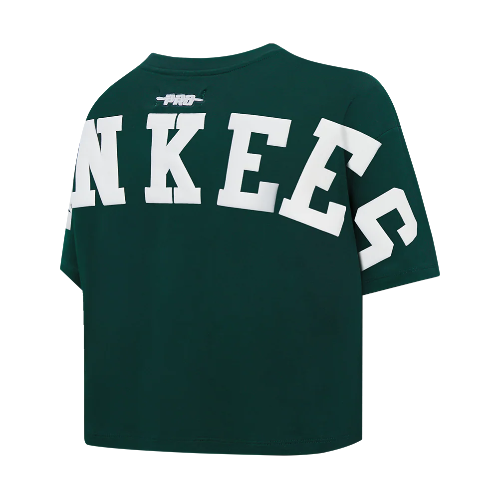 MLB NEW YORK YANKEES WINGSPAN WOMEN'S SJ BOXY TEE (FOREST GREEN) - Image 4