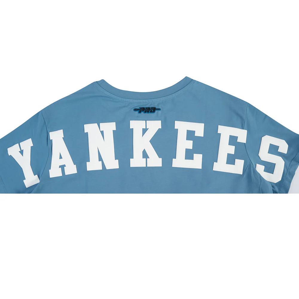 MLB NEW YORK YANKEES WINGSPAN WOMEN'S SJ BOXY TEE (STEEL BLUE) - Image 6