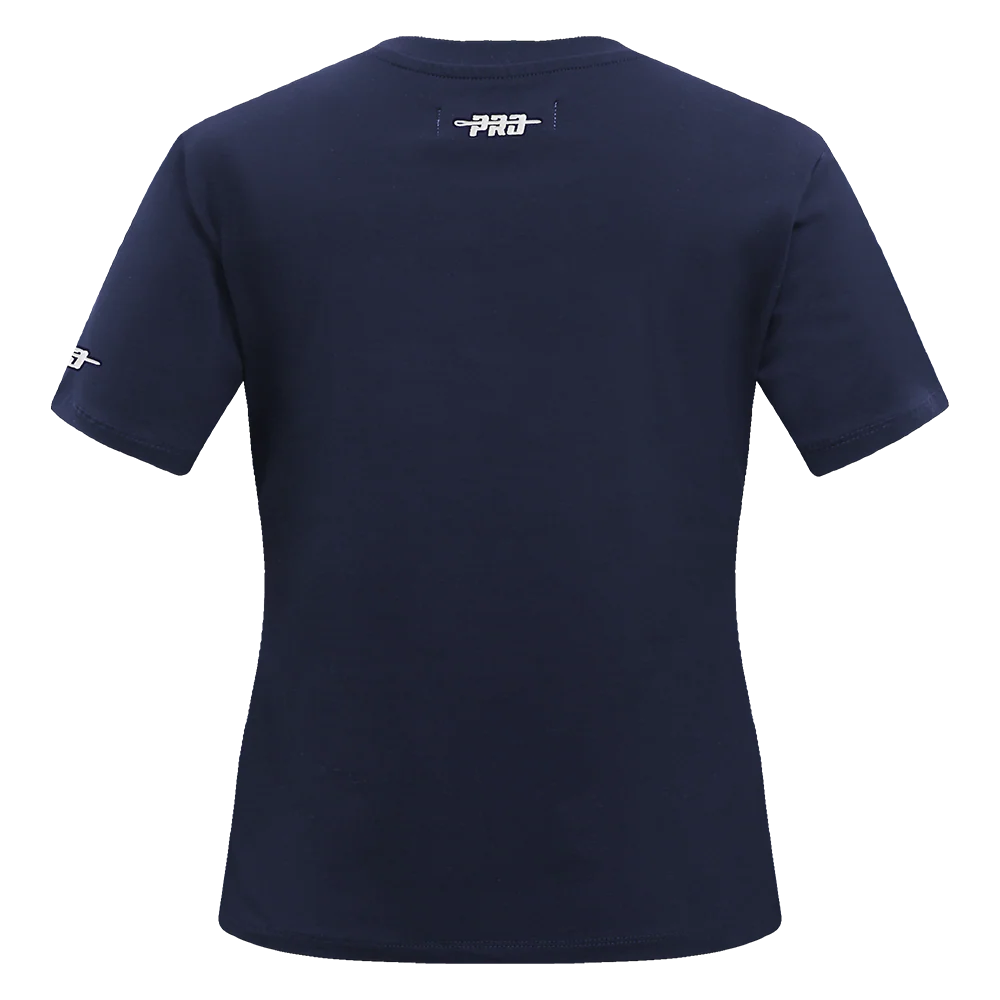 MLB NEW YORK YANKEES STAMPED WOMEN'S S/S SLIM TOP (MIDNIGHT NAVY) - Image 6