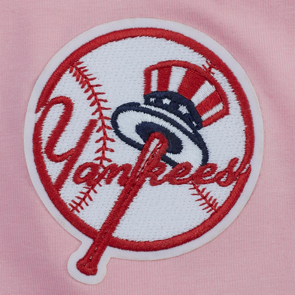 MLB NEW YORK YANKEES CLASSIC CHENILLE WOMEN'S SJ BOXY TOP (PINK) - Image 5