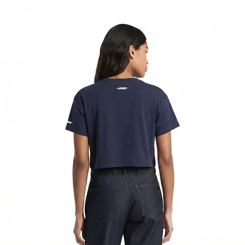 MLB NEW YORK YANKEES RETRO CLASSIC WOMEN'S SJ BOXY TOP (MIDNIGHT NAVY) - Image 2