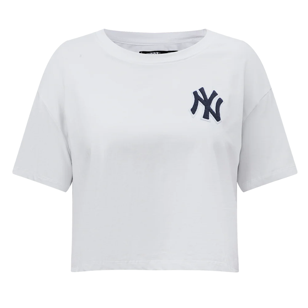 MLB NEW YORK YANKEES CLASSIC WOMEN'S BOXY TOP (WHITE)