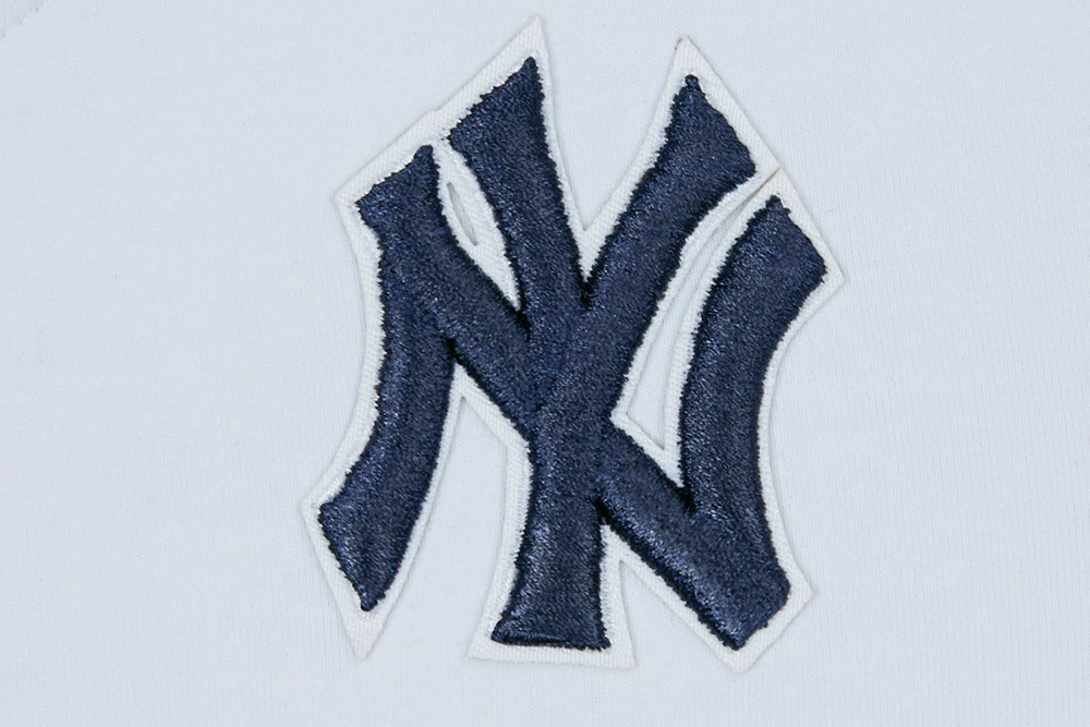 MLB NEW YORK YANKEES CLASSIC SHORT SLEEVE WOMEN'S SINGLE JERSEY SLIM FIT TOP (WHITE) - Image 6
