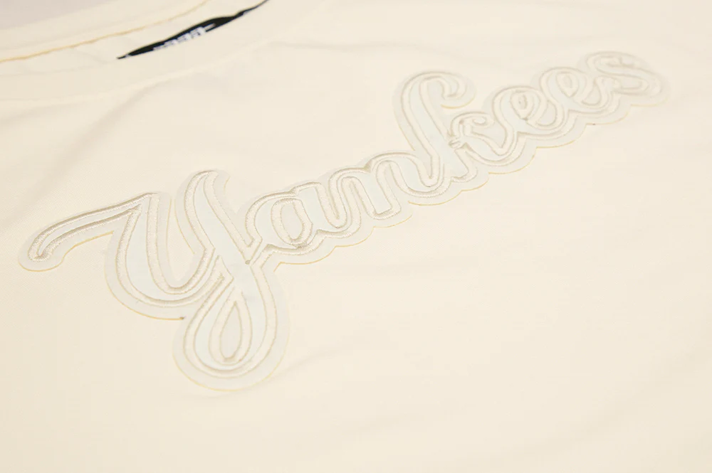 MLB NEW YORK YANKEES NEUTRAL WOMEN'S BOXY TOP (EGGSHELL) - Image 8