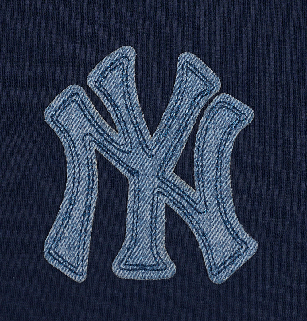 MLB NEW YORK YANKEES VARSITY BLUES WOMEN'S BOXY TOP (MIDNIGHT NAVY) - Image 5