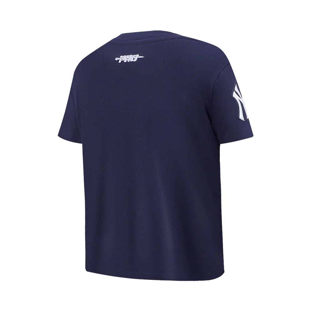 NEW YORK YANKEES SCRIPT TAIL BIG BOY'S SS TEE (MIDNIGHT NAVY) - Image 4