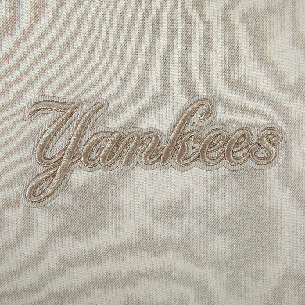 MLB NEW YORK YANKEES WINGSPAN WOMEN'S FLC HOODIE DRESS (TAUPE) - Image 5