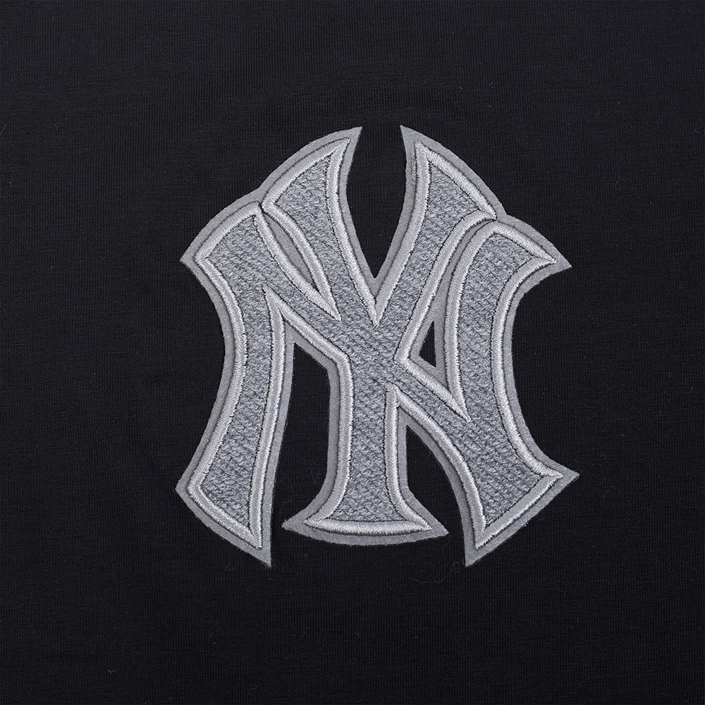 MLB NEW YORK YANKEES REVERSE FRENCH TERRY WOMEN'S BODYCON DRESS (BLACK) - Image 5