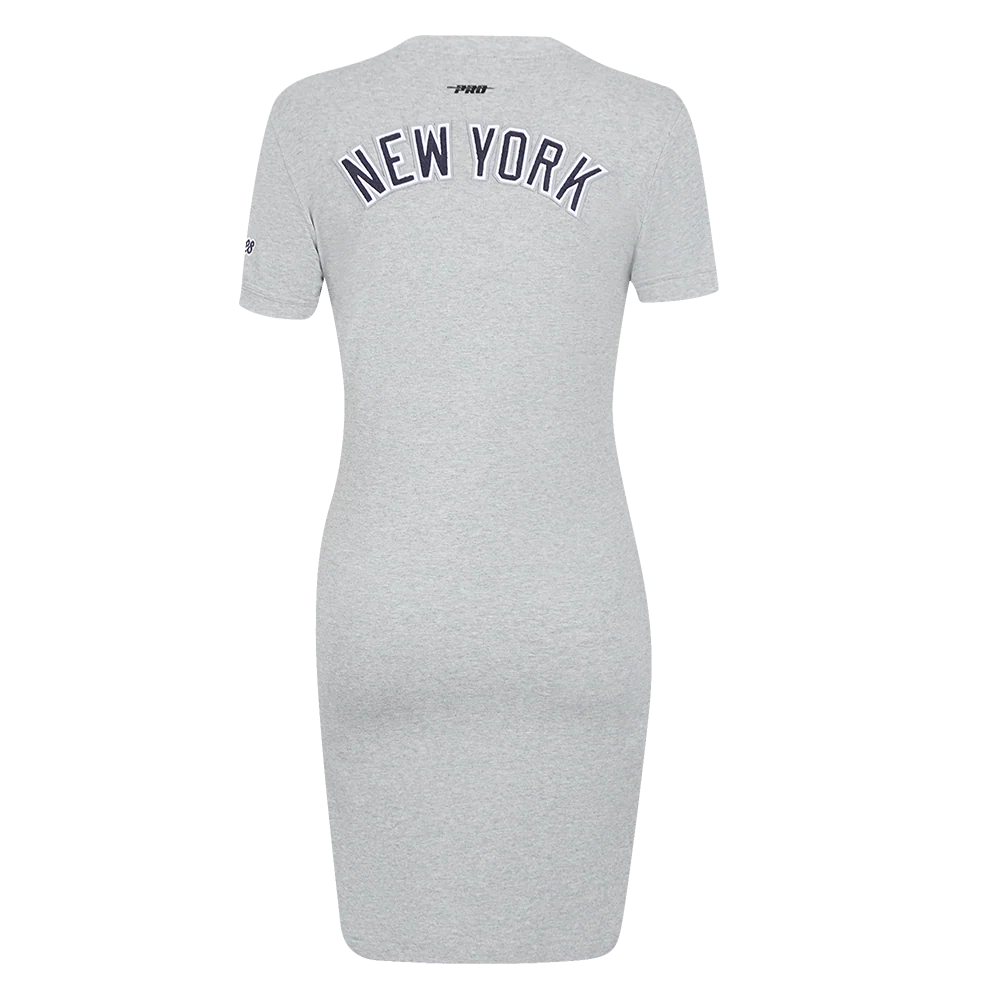 MLB NEW YORK YANKEES CLASSIC WOMEN'S BODYCON DRESS (HEATHER GREY) - Image 3