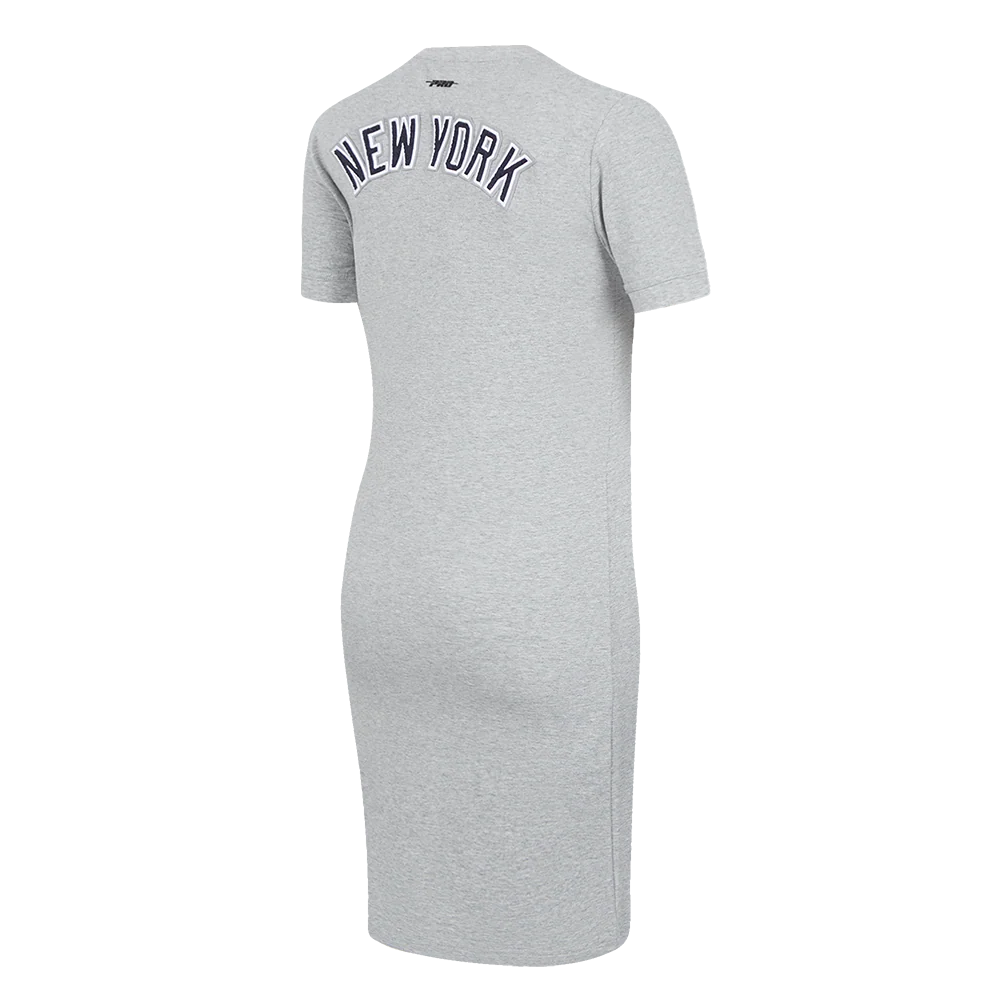 MLB NEW YORK YANKEES CLASSIC WOMEN'S BODYCON DRESS (HEATHER GREY) - Image 4