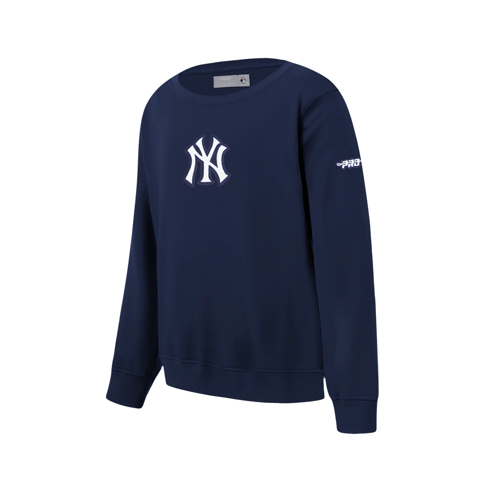 NEW YORK YANKEES SOUVENIR BIG BOY'S FLEECE CREWNECK (MIDNIGHT NAVY) - Image 3