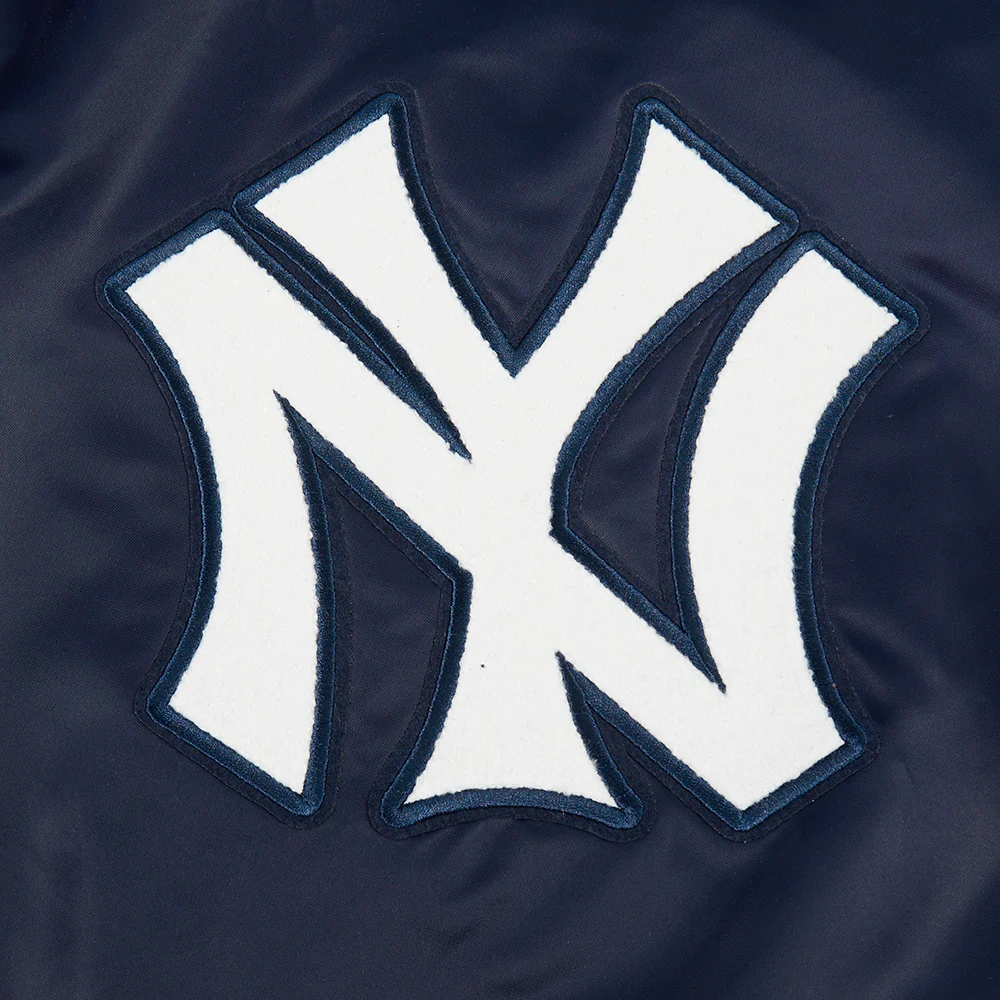 MLB NEW YORK YANKEES RETRO CLASSIC BIG BOYS RIB SATIN JACKET (MIDNIGHT NAVY) - Image 5