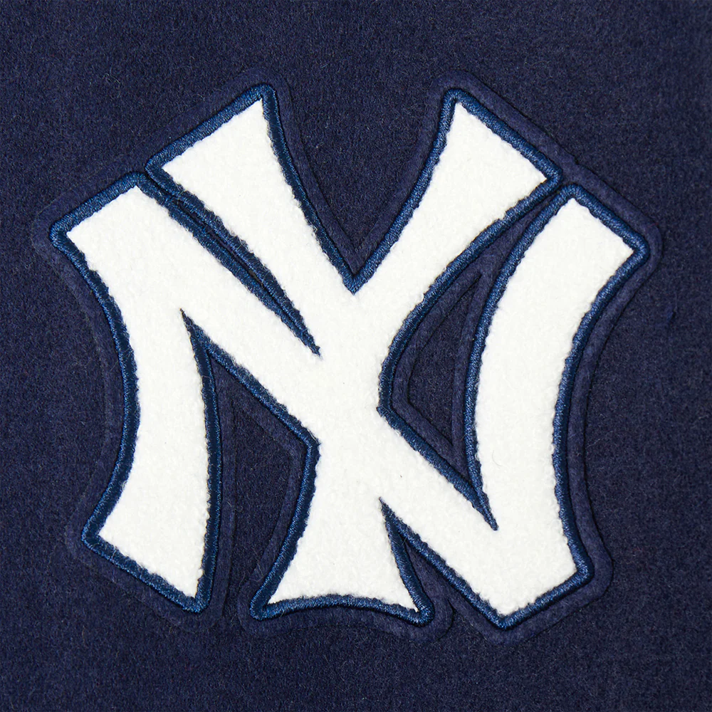 MLB NEW YORK YANKEES RETRO CLASSIC BIG BOYS RIB WOOL VARSITY JACKET (MIDNIGHT NAVY/WHITE) - Image 5