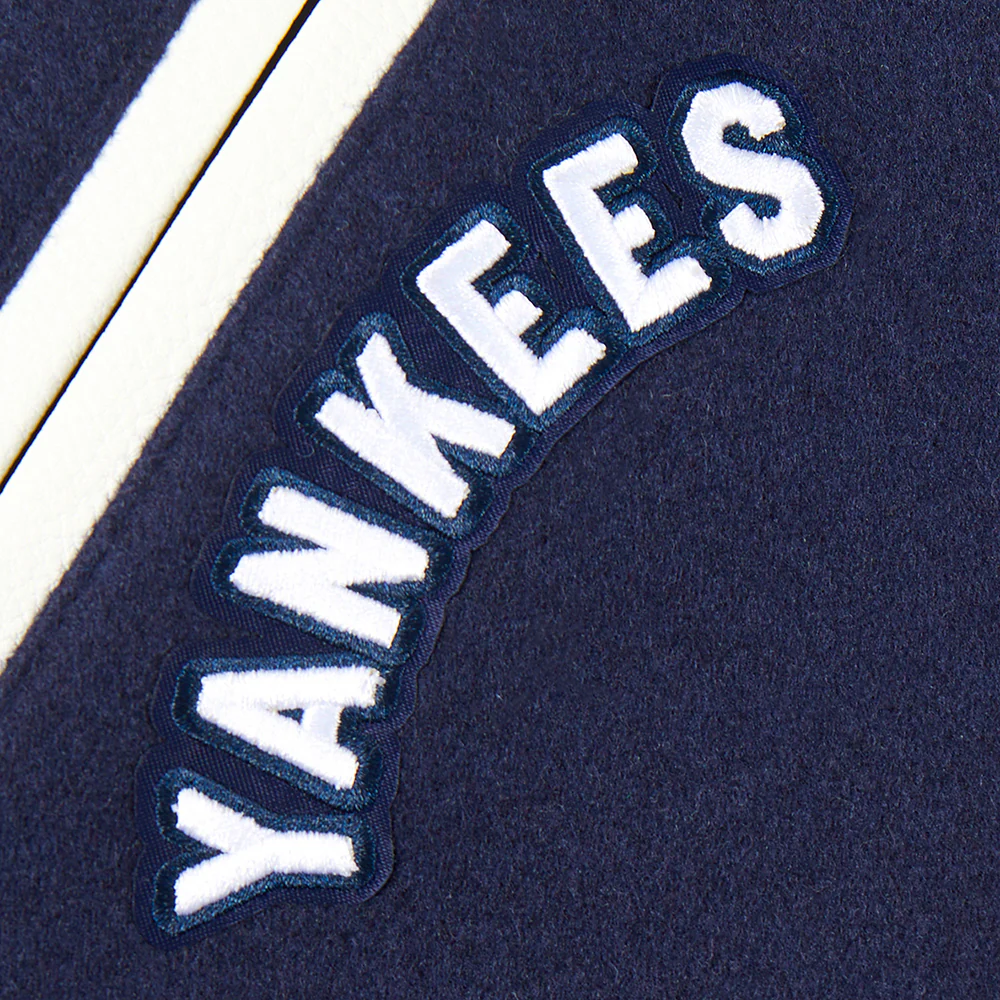 MLB NEW YORK YANKEES RETRO CLASSIC BIG BOYS RIB WOOL VARSITY JACKET (MIDNIGHT NAVY/WHITE) - Image 7